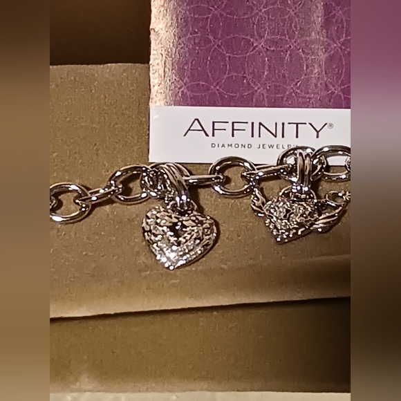 Affinity Guardian Angel Diamond & Sterling Silver Charm Bracelet - Picture 4 of 8